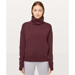 Lululemon Go Forward Pullover Heathered Bordeaux‎ Drama size 4, small, XS